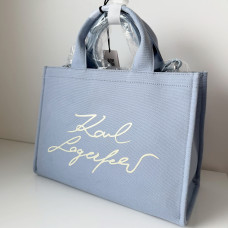 Karl Lagerfeld tote světle modrá