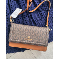 Michael Kors crossbody / clutch / peněženka hnědá