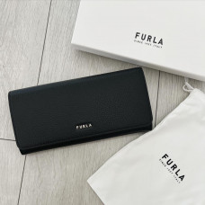 Furla peněženka kožená černá flap